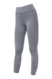 Sports naked women's high elastic tight Yoga breathable pants Pro sweat sports high waist pants SKSP027 side view